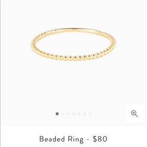 Mejuri 14k Gold Beaded Ring